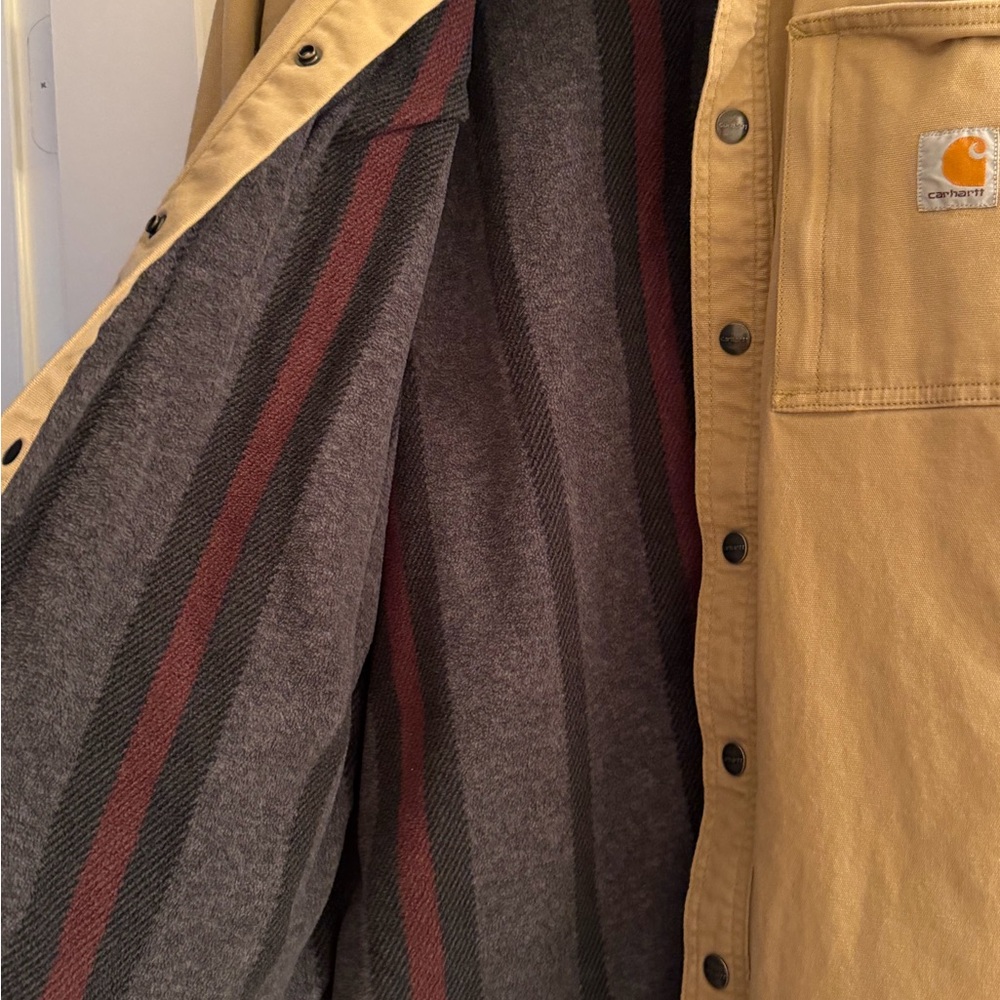 Carhartt Men's Beige Shirt Jacket - Picture 2 of 5